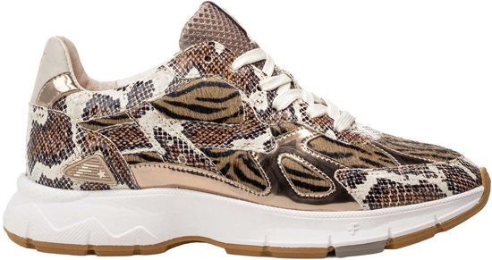Floris van Bommel Sfw-10167 Daysi Sneakers - Leer - Dames - Bruin - Maat 41