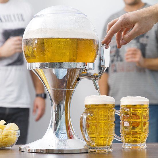 Innovagoods Bolvormige Koelende Bier Dispenser - Zilver - 3.5L
