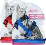 Pawise Kitten Harness Leash - Red/Blue - 1 st
