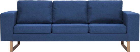 vidaXL Driezitsbank stof blauw