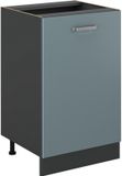 Vicco Keukenonderkast R-Line, Blauw-grijs/Antraciet, 50 cm zonder werkblad