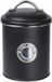 Boîte de rangement en métal International 'Biscuits' avec couvercle 13,5x18cm 1,5L Noir