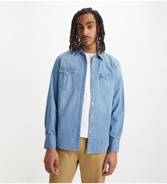 Levi's Barstow Western Overhemd Blauw - Maat S - Heren