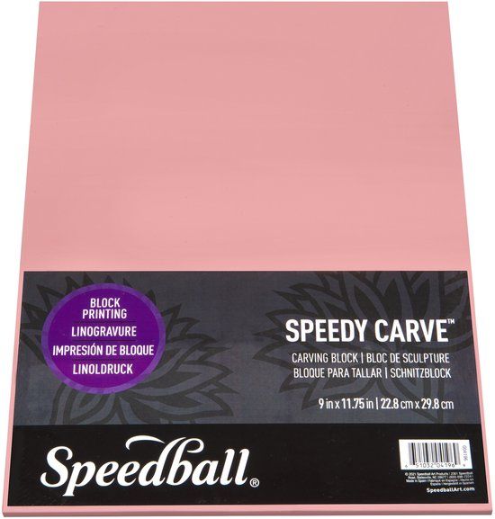 Speedball Speedy-carve block 22x29 cm roze