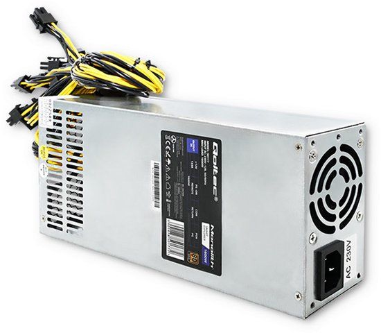 Qoltec Serie - Voedingsadapter - 1600W - 80 Plus Gold - Zwart