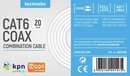 Technetix TN-CAT6C18-20M Cat6 UTP / Coax-18 Gecombineerde Installatiekabel Wit 20 m
