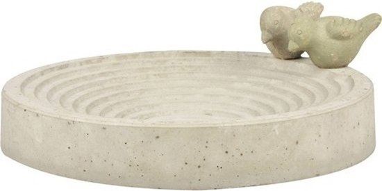 Vogelbad/voederschaal - rond - beton - D29,5 cm