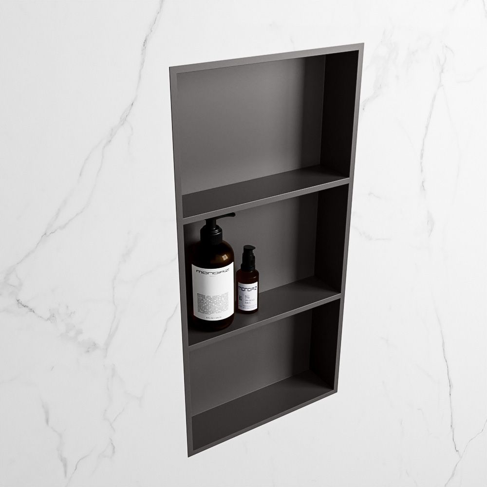 Mondiaz Easy nis - 60x30 - Dark Grey - 3 vakken