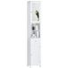 Bath Vida Priano Hoge Spiegelende Badkamerkast Opbergkast Vloerstaande Tallboy Unit, Wit