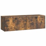 vidaXL Wandmontage TV-kast 98 x 31 x 30 cm Gerookt eiken Bewerkt hout