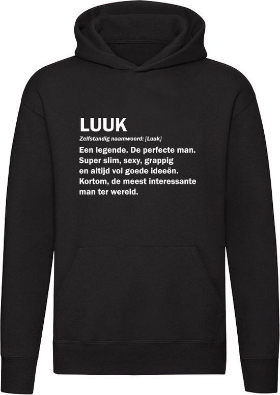 Sol's Luuk Grappige Hoodie - Zwart - Unisex - Katoen - Cadeau
