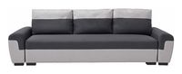 Vente-unique Gaby Loveseat-bank 3 zitplaatsen Grijs, Antraciet