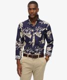 Superdry & Co Chemise de plage à manches longues Bleu Taille : M