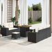 Prolenta Maison Exclusive - Tuinset voor in de tuin, 8-delig, zwart, van polyrotan