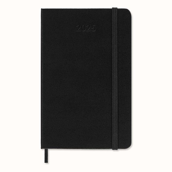 Moleskine 12 Maanden Agenda 2025 - Pocket - Harde Kaft - Zwart