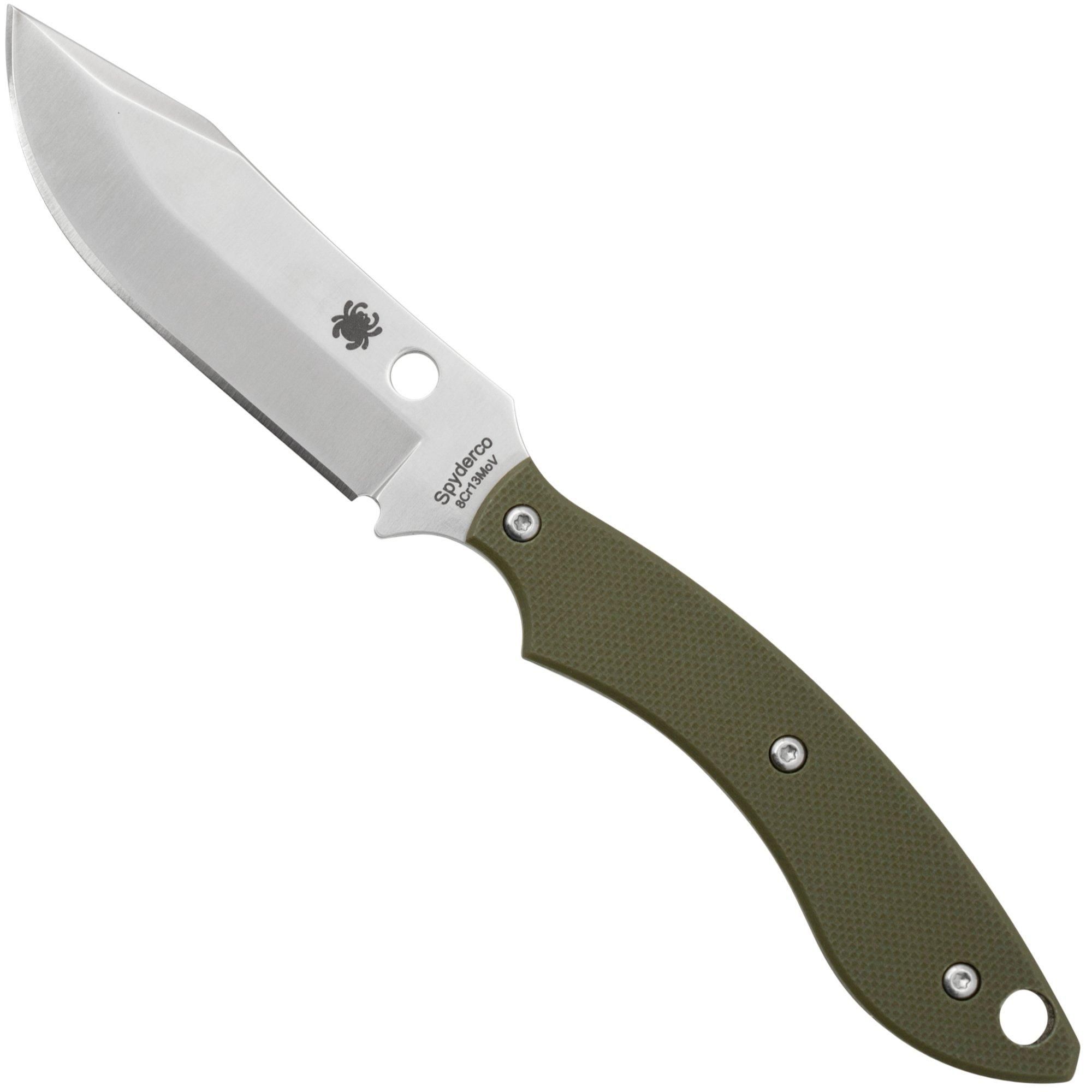 Spyderco Stok Bowie FB49GPOD OD Green G10 Fixed Blade Knife, Sjoerd Stok Design