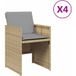 Chaises de jardin avec coussins lot de 4 chaises d'extérieur mélange beige