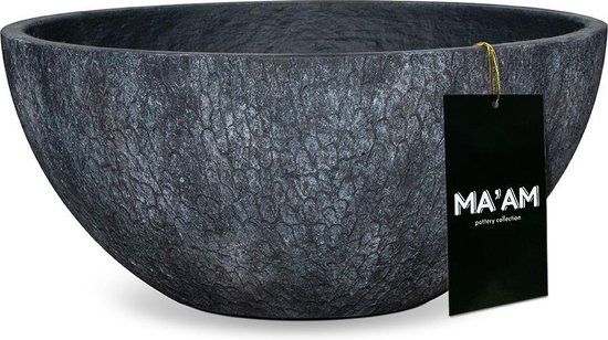MA'AM Eden Plantenschaal - D32cm - Zwart/Grijs - Vorstbestendig