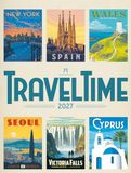 Travel Time Plakate-Kalender 2027: Hochwertiger Vintage-Kalender im großen Hochformat (50x66 cm) | Reise-Plakate im Retro-Stil