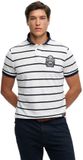 Superdry Crest Stripe Korte Mouw Poloshirt Wit XL Man