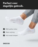 SNOCKS Enkelsokken Zwart - Sneakersokken Unisex - Biologisch Katoen - 6 Paar - Maat 43-46