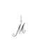 Lucardi Dames Stainless steel bedel letter - Hanger - Staal - Zilverkleurig