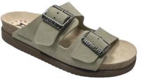 Mephisto Hester light kaki dames teenslipper sandvelour