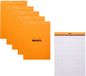 Rhodia Notitieblok N18 A4 Geruit 5x5 80g Oranje 80 vel 5 stuks