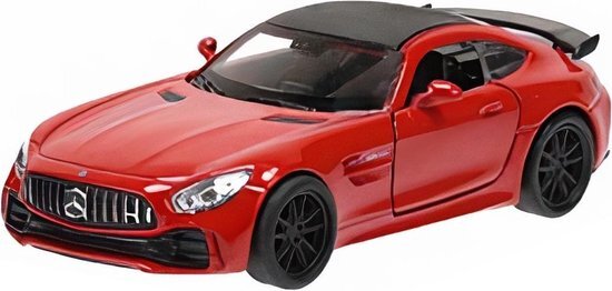 Welly schaalmodel mercedes amg gtr 12 cm staal rood