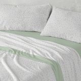 Burrito Blanco Beddengoed van Coralina-stof, bed van 150 cm (+ beschikbare maten), design 989, kleur mint (150 x 190/200 cm)