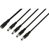 TRU COMPONENTS connecteur DC - Fiche 5,5 mm 2,1 mm 41,2 cm 1 pièce