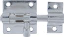 AMIG Schuifslot - staal - 5 x 2.75 cm - vernikkeld - deur - hek - plaatgrendel