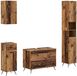 vidaXL - 4-delige Badkamerkast Set BREDA Oud hout Bewerkt hout