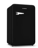 Klarstein Audrey Evo 90L mini-koelkast – retro design, stil 40 dB, mechanische thermostaat, omkeerbare deur, kleine koelkast voor slaapkamer, kantoor, zwart