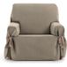 ECOMMERC3 Universele bankhoes voor 1-zits, eendelig design, met banden, taupe, 4-punts bevestiging