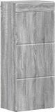 vidaXL - Badkamer - wandkast - TULUM - Grijs - Sonoma - 37 x 24,5 x 86 cm