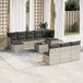 Maison Exclusive - Ensemble de jardin, composé de 11 pièces avec coussins, de couleur grise, en polyrotin