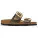 Birkenstock Pantoufles Dames Sydney Cushion Cuir synthétique Vert Taille 38