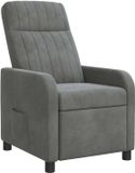 vidaXL Recliner Donkergrijs fluweel