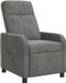 vidaXL Recliner Donkergrijs fluweel