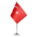AZ FLAG Tafelvlag Turkije 22x15 cm Tafelvlag Turks Satijn Metalen Voet