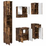 vidaXL Badkamermeubel Set 5 st Gerookt eiken 61 x 35 x 64 cm