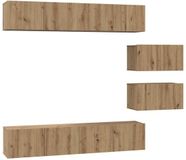 vidaXL Ensemble de meubles TV, 6 pièces, couleur chêne artisanal, bois