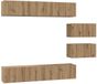 vidaXL Ensemble de meubles TV, 6 pièces, couleur chêne artisanal, bois