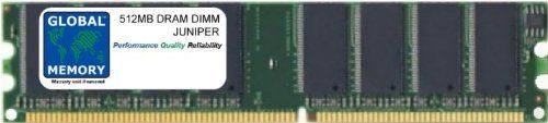GLOBAL MEMORY 512MB DRAM DIMM GEHEUGEN RAM VOOR JUNIPER J2350 / J4350 / J6350 ROUTERS (JXX50-MEM-512-S, J4300-MEM-512M, J4300-512M-S)