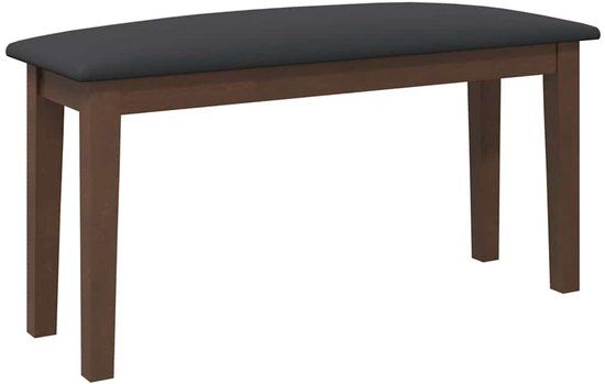 vidaXL Bank 90 cm massief hout rubber bruin