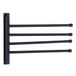 GERZWY Swivel Handdoek Bar SUS 304 Rvs 4-Arm Badkamer Swing Hanger Handdoekenrek Houder Opslag Organizer Ruimtebesparende Wandmontage Mat Zwart HYG04-BK