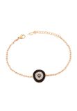 NAEMI Armband 14 karaat goud Rose Gold Black