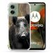 Cokitec Versterkte Hoes voor Motorola G55 5G Wild Zwijn Jacht Hout