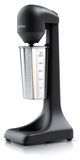 Arendo elektrische drinkmixer, blender en staafmixer met een 0,5 liter roestvrijstalen beker, 100W, 2 snelheidsstanden, veiligheidsschakelaar, milkshake mixer, zwart